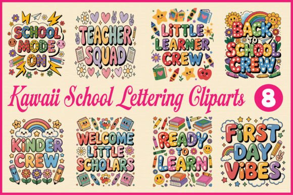 Bringing Joy to the Classroom: The Ultimate Guide to Kawaii School Lettering Cliparts