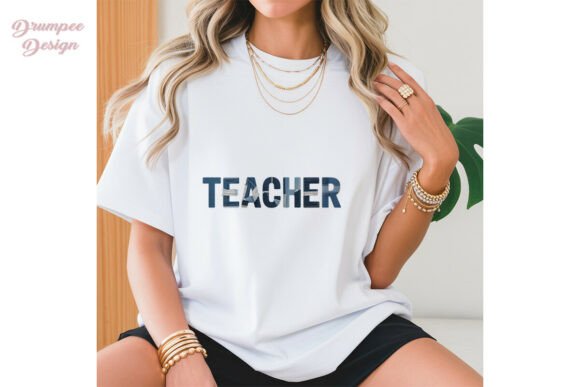 Distressed Teacher Denim Text PNG: A Strategic Asset for Intentional Branding and Creative Projects