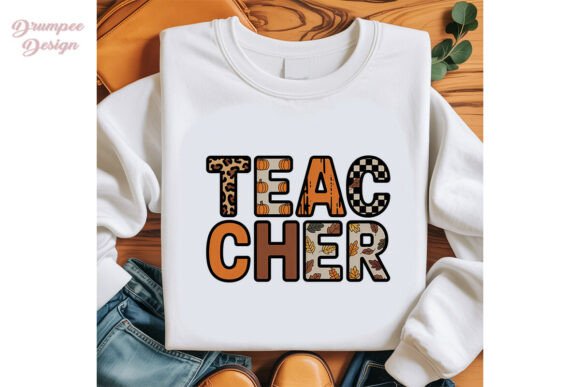 Fall Teacher Letters Sublimation PNG: Elevate Your Classroom Gifts and School Merchandise