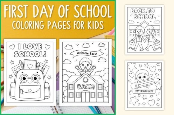 First Day of School Coloring Pages