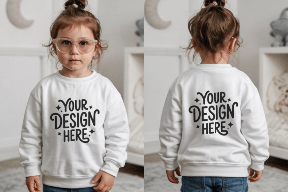 Kids Front and Back Sweatshirt Mockup 11: A Strategic Asset for Minimalist Apparel Branding