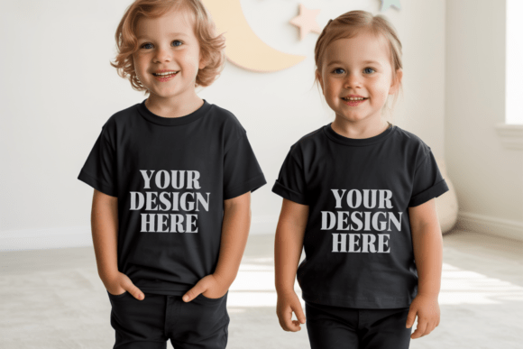 Kids Gildan 5000B Siblings Mockup 12