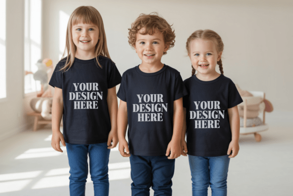 Kids Gildan 5000B Siblings Mockup 19