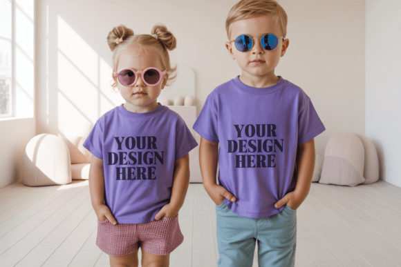 Kids Gildan 5000B Siblings Mockup 36: A Practical Evaluation for Designers