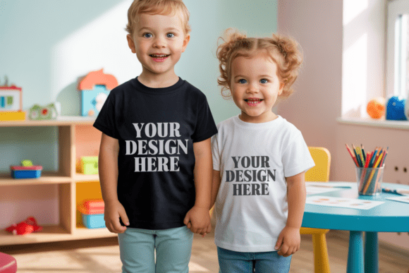 Kids Gildan 5000B Siblings Mockup 41: A Practical Tool for Streamlined Design Workflows