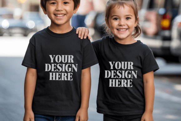 Kids Gildan 5000B Siblings Mockup 8