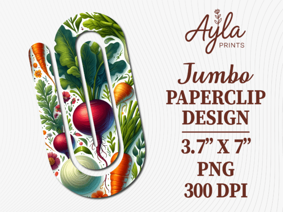 Organic Veggie Garden Jumbo Paperclip