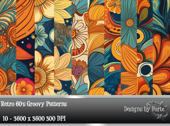 Retro 60 s Groovy Patterns Textures