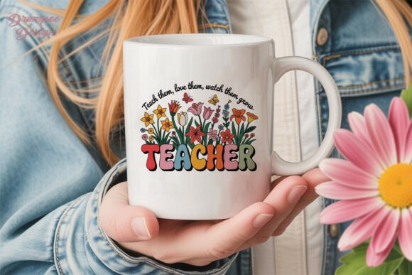 Retro Teacher Floral Sublimation Design: A Nostalgic Touch for Modern Creators