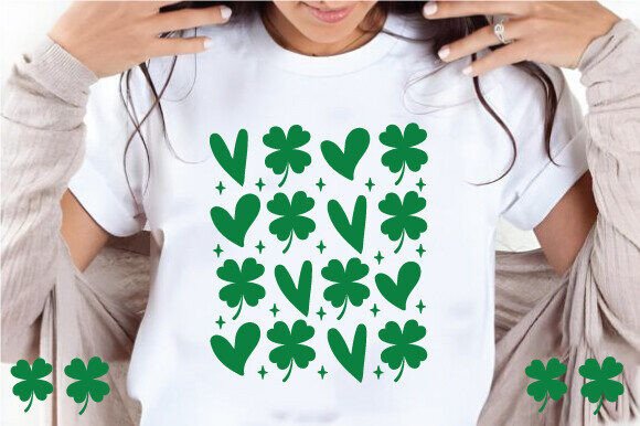 Shamrock Long Sleeve Shirt, Valentine SVG Designs