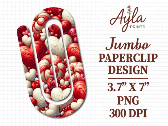 White Candy Hearts Jumbo Paperclip PNG: Elevating Digital Creativity for Modern Workflows